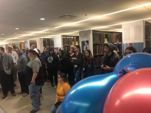 crowd gathered for opening