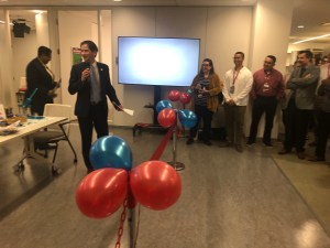 Saúl Jiménez-Sandoval greets attendees