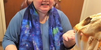 Julie Moore Smilodon cataloging teaching via Zoom