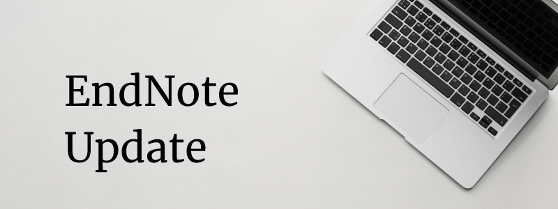 EndNote Update with photo of a laptop