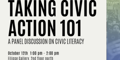 taking civic action 101: a panel discussion on civic literacy. Learn about your civil liberties and how to take action from Fresno community leaders, scholars, and activists.
